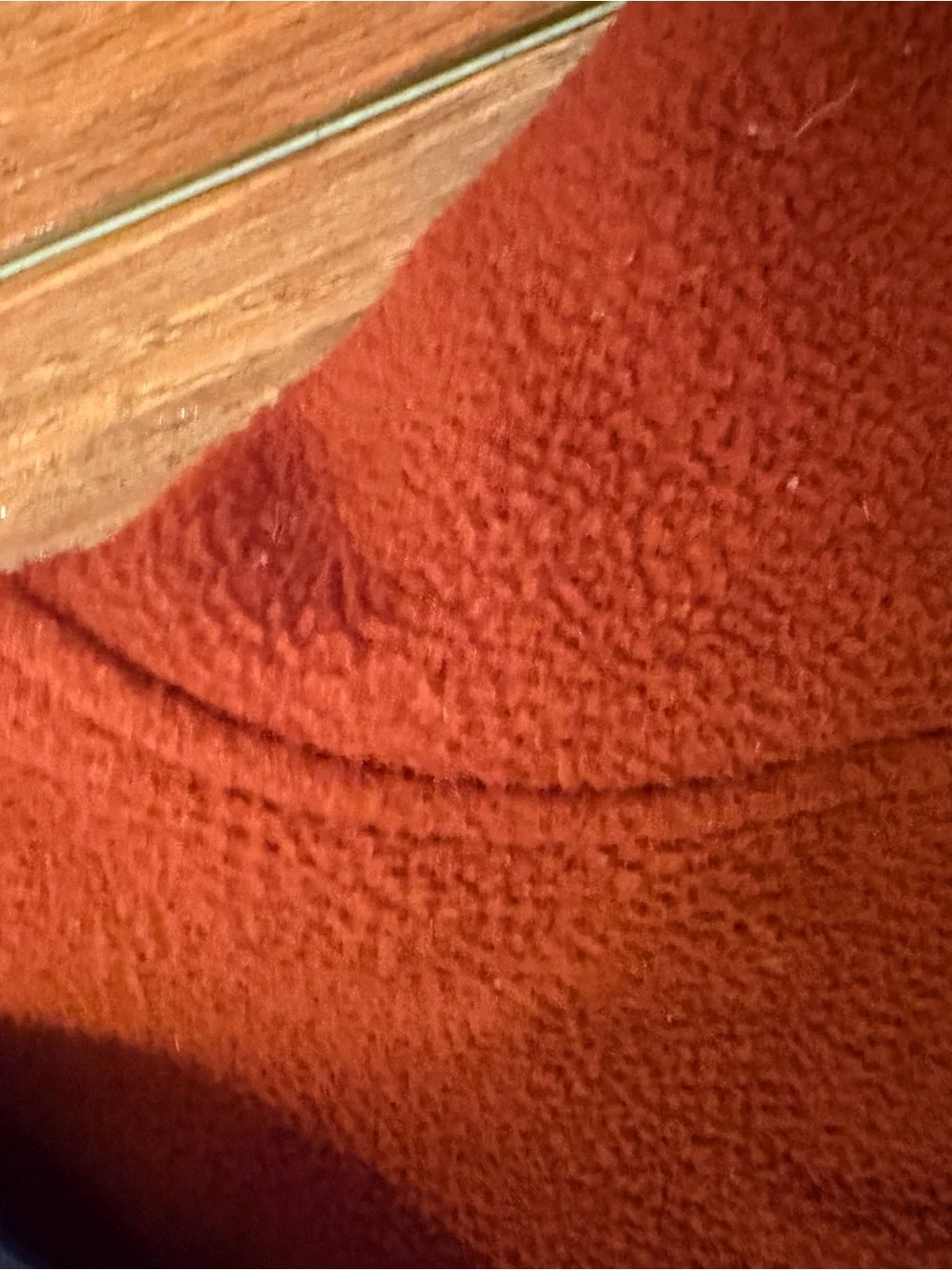 The North Face Rust Orange & Navy Fleece Pullover Hoodie